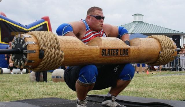 Log shop strongman equipment